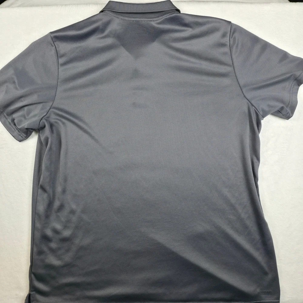 Adidas‎ Polo Shirt Mens 2XL Gray Excellent Aeroready Textured Golf IW5024